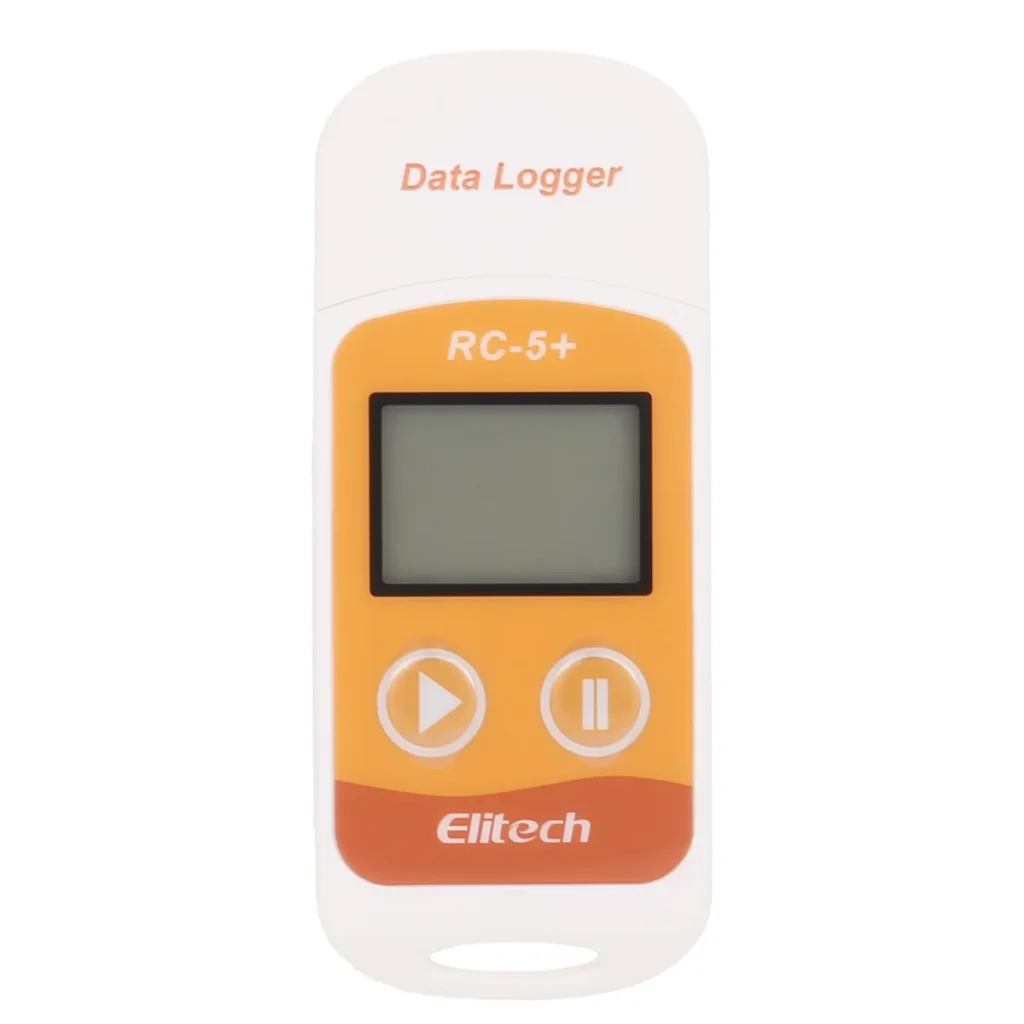 RC-5+ PDF Registrador de datos de temperatura USB Grabadora reutilizable 32000 puntos para refrigeración, transporte de cadena de frío