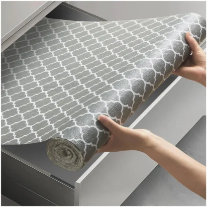 Revestimiento de cajón y estante para armario de cocina, no adhesivo, antideslizante, impermeable, fácil de limpiar, para estantes y escritorios, 1 ud.