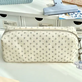 Bolsa para bolígrafos con estampado Floral a la moda, bolsa de papelería de gran capacidad, estuche multifuncional para lápices para escuela y oficina, organizador de papelería, regalo