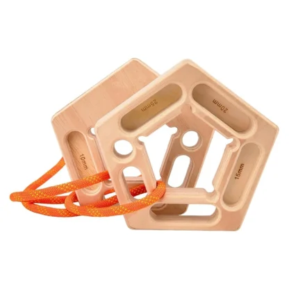 A73P-soportador de madera para escalada en roca, tablero colgante portátil para escalada en roca, fortalecedor de dedos para entrenamiento de brazo con agarre extraíble
