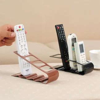 Soporte de plástico para Control remoto con 4 ranuras, organizador para electrodomésticos, soporte para teléfono de escritorio, estante para artículos diversos para el hogar y organizador de almacenamiento