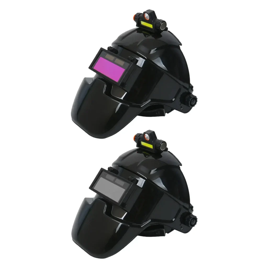 Casco de soldadura con atenuación automática, cubierta de protección de luz, equipo de protección portátil profesional con energía Solar, máscara de soldadura abatible hacia arriba