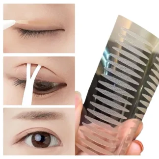 Cinta autoadhesiva transparente para párpados, herramienta para párpados, pegatinas autoadhesivas para ojos, maquillaje Natural, cinta transparente de rayas Beige, M9M6