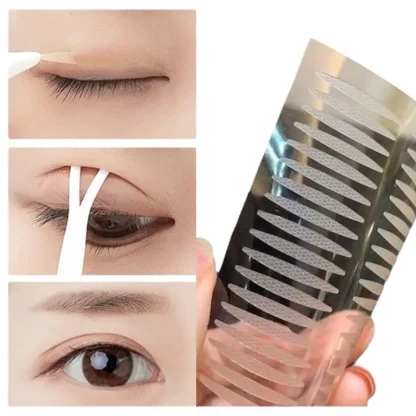 Cinta autoadhesiva transparente para párpados, herramienta para párpados, pegatinas autoadhesivas para ojos, maquillaje Natural, cinta transparente de rayas Beige, M9M6