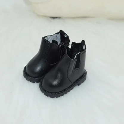 1 par de zapatos de muñeca de algodón de 20cm de cuero PU, zapatos de muñeca bonitos y ligeros de cuero PU, ropa informal, botas de cuero creativas para muñecas de 20cm