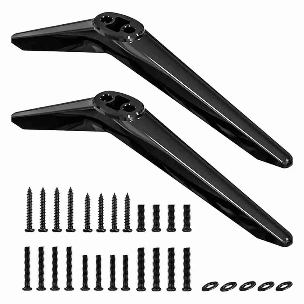 Soporte Supernew para patas de soporte de TV TCL 28 32 40 43 49 50 55 65 pulgadas, soporte de TV para patas de TV TCL Roku, patas de TV de repuesto con tornillos