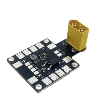 Placa de distribución de energía PDB XT60 de 30x30mm con BEC 5V/12V para Dron FPV Quadcopter QAV210 3-4S LiPo Compatible con batería