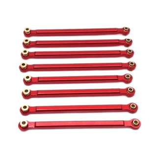 Kit de varilla de tracción de fijación de chasis de actualización de coche A72Z RC para 1/12 MN128 MN86 G500 piezas de actualización de coche RC rojo