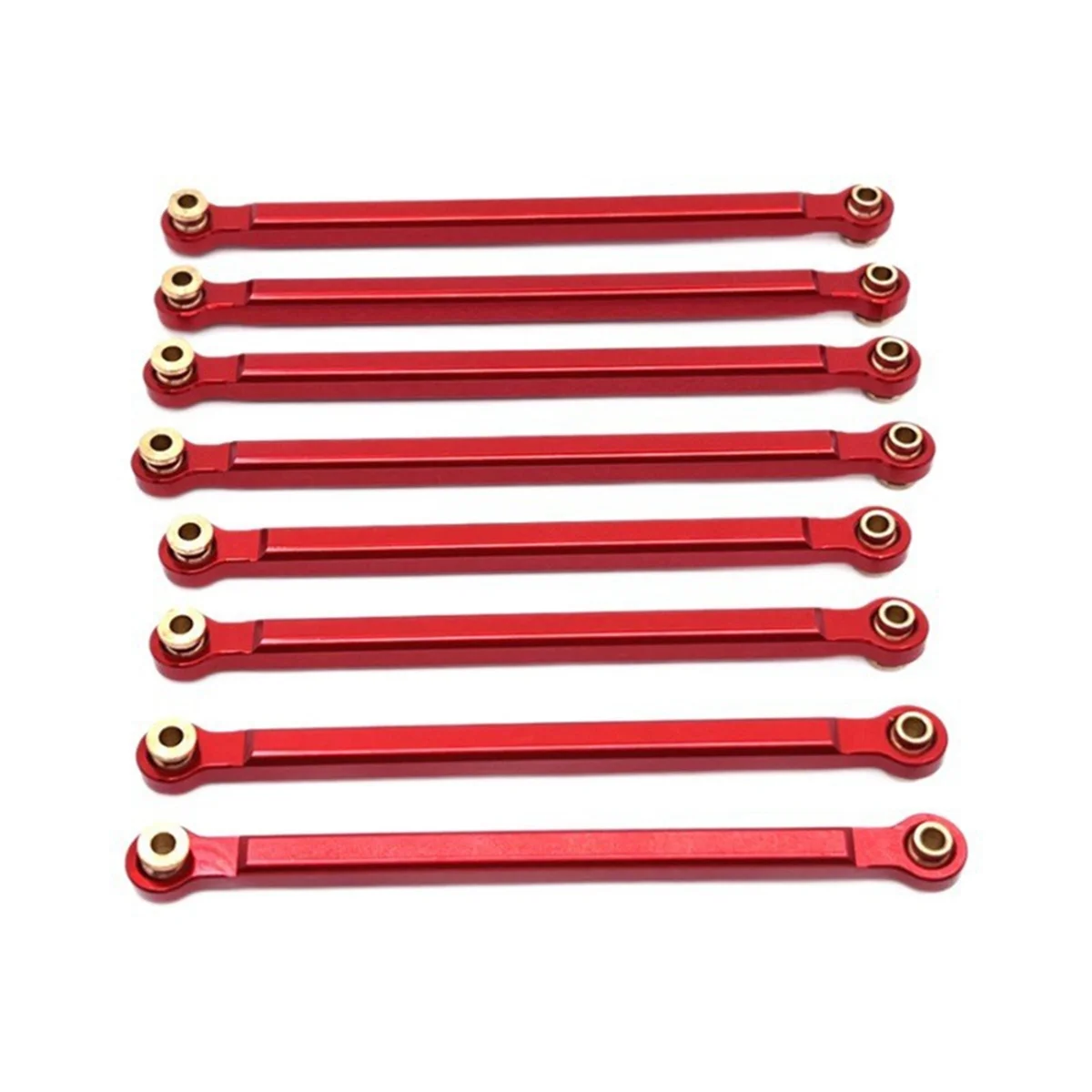 Kit de varilla de tracción de fijación de chasis de actualización de coche A72Z RC para 1/12 MN128 MN86 G500 piezas de actualización de coche RC rojo