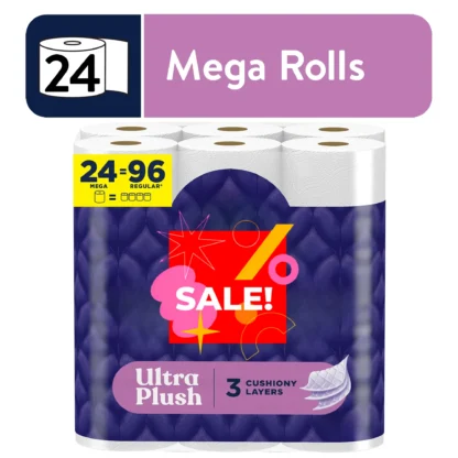 24 rollos extra gigantes de papel higiénico de 3 capas, suaves y absorbentes, adecuados para almacenamiento en el hogar, adecuados para el baño