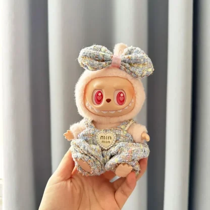 Ropa de muñeca Labubu de 17cm, accesorios de traje de monstruo, ropa DIY, regalo para niños, dulce princesa, capa de vestido de alta calidad ED12B
