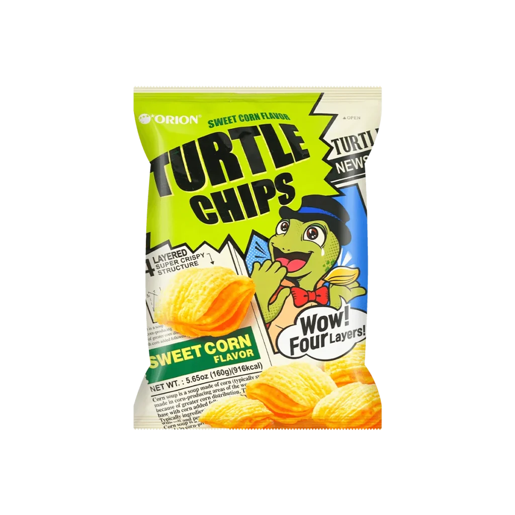 ORION Turtle Chip sabor a maíz, 5,64 oz * 5 paquetes, 5 paquetes