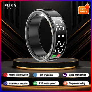 2025 SR08 Anillo inteligente Monitor de oxígeno en sangre con frecuencia cardíaca para hombres y mujeres Monitoreo de salud IP68 impermeable Modo multiexercicio