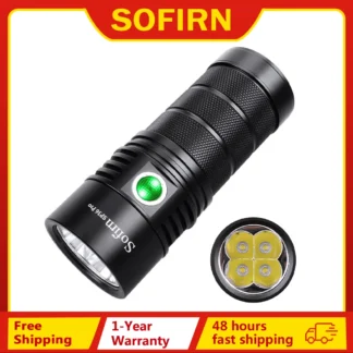 Sofirn SP36 Pro 8000lm Potente linterna LED 4 * SST40 USB C Recargable 18650 Antorcha