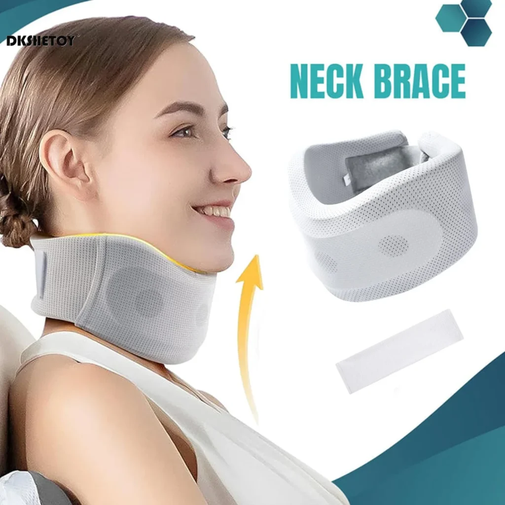 Collar corrector de espuma suave para el cuello, soporte ajustable con cubierta de repuesto para viajes en casa, escuela, oficina