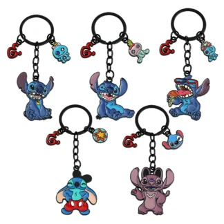 Llavero Kawaii de Disney Stitch, llaveros de Lilo y Stitch, lindos muñecos de dibujos animados, colgante de mochila, llavero de coche, adornos, accesorios de joyería, nuevo