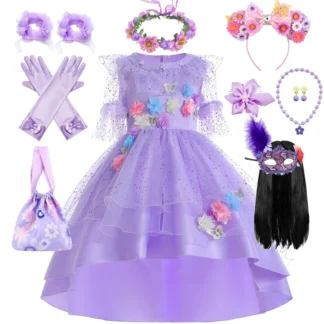Vestido de Cosplay de Encanto, disfraz de princesa Isabella, fiesta de noche de Halloween, regalo de cumpleaños, ropa de Carnaval de Navidad, 2-10T