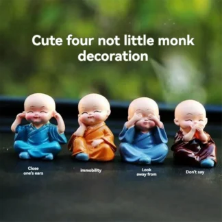 ATYP Juego de 3 Lindos juegos de regalo artesanales de resina - 4 piezas de adorables muñecos de escultura pequeña para decoración del hogar