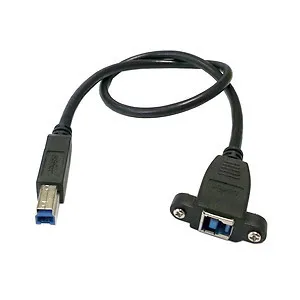 CYDZ Jimier CY Cable USB 3,0 de supervelocidad, montaje en Panel trasero, hembra a macho, Cable de extensión tipo B, 0,5 M