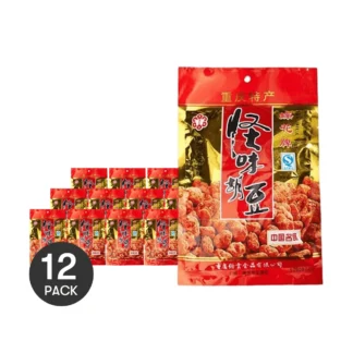 DIEHUAPAI-granos anchos frisados, aperitivos crujientes y sabrosos, 185g cada uno, 12 paquetes