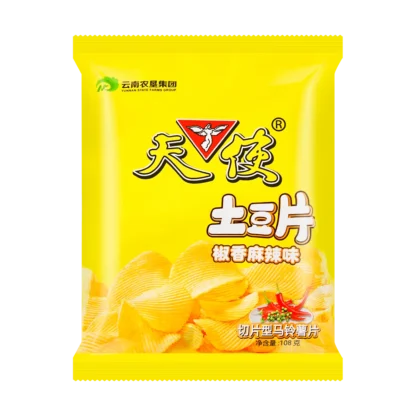 Lote de 6 patatas fritas de Ángel picantes, crujientes y sabrosas de 3,8 oz cada una