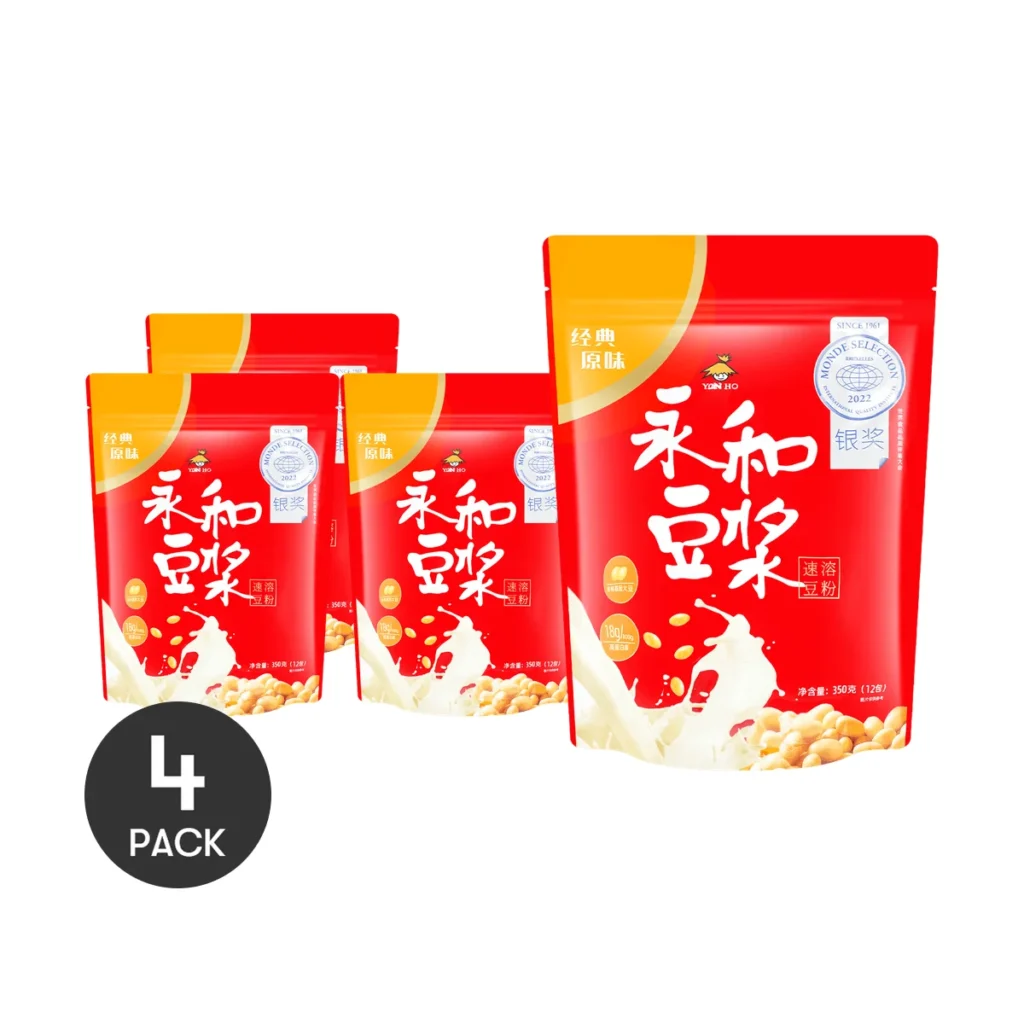 YONHO-leche de soja en polvo no GMO, 12,35 oz cada uno, proteína saludable a base de plantas, amigable con el vegano, 4 paquetes