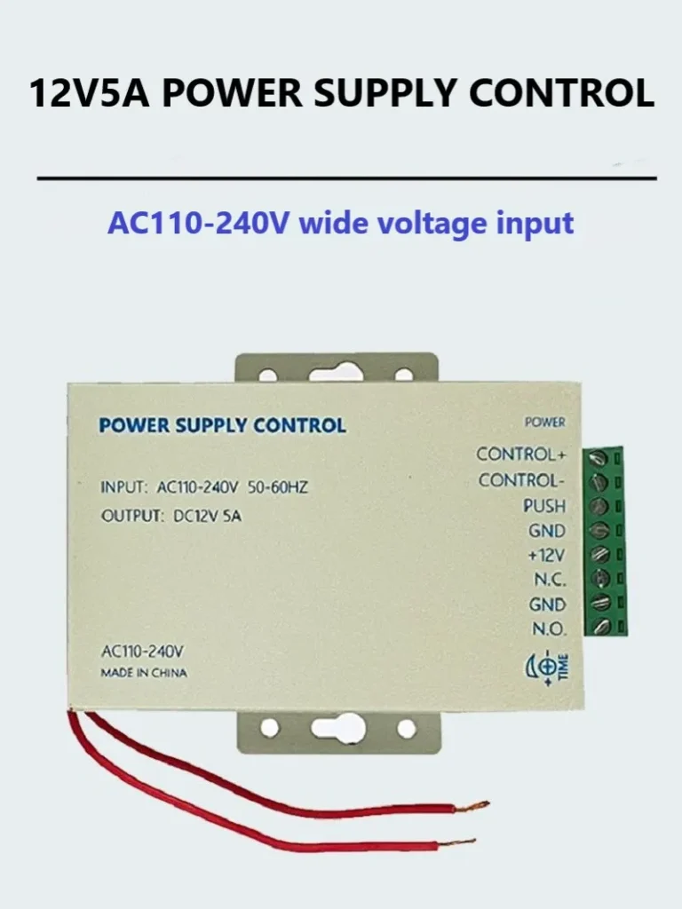 DC12V 5A 36W fuente de alimentación control amplio voltaje CA 110 ~ 240V 50-60HZ retardo de tiempo fuente eléctrica uso del sistema de seguridad de puertas