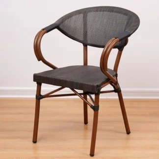 Silla de comedor de plástico nórdico con respaldo de ratán PE, muebles para el hogar, silla de comedor de restaurante, sillón de Relax, FYDC