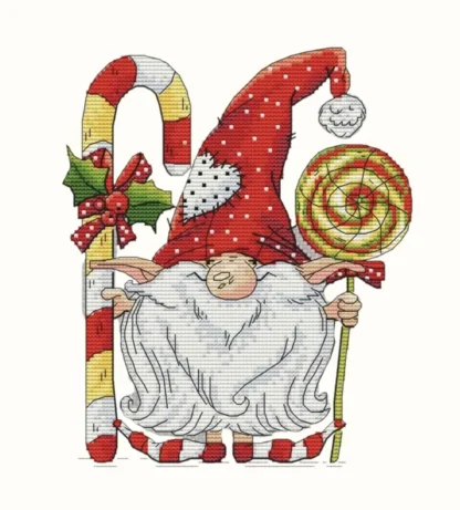 Kit de punto de cruz para manualidades navideñas, Set de 8 enanitos, 27-30 piruletas, nevera, frigorífico, hogar