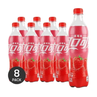 COLA de COCA-Cola CHINA con sabor a fresa, 16,91 floz, 8 paquetes