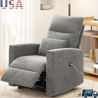 Silla reclinable eléctrica, sofá reclinable ajustable, soporte Lumbar, carga USB, asiento portátil para sala de estar y teatro