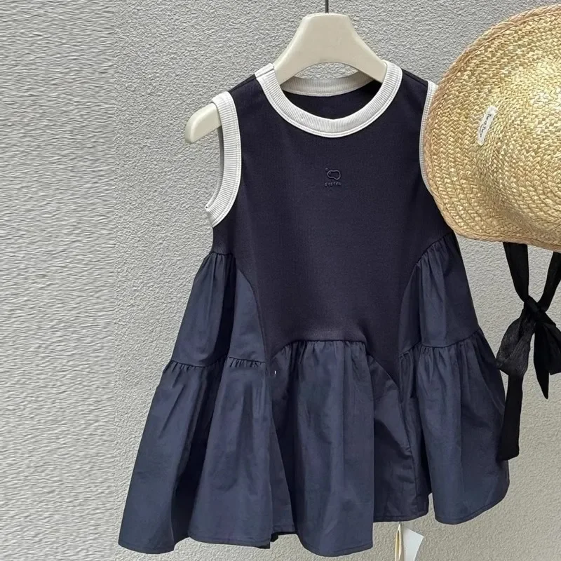 Vestidos casuales para niñas Vestido casual sin mangas de retazos Ropa para niñas pequeñas de 2 a 6 años Vestido de princesa para niñas
