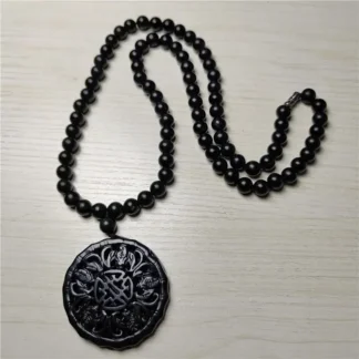 Colgante Wufu de doble cara, piedra del rey de las hierbas, bendición delante de los ojos, collar, colgante Wufu Linmen