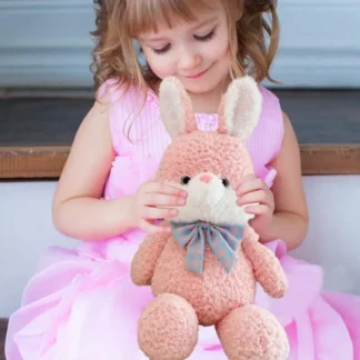 Conejo de peluche de 13 pulgadas, Animal realista, conejo de peluche de Pascua, encantador conejito para bebé, almohada para abrazar, juguete para niños, niñas y niños