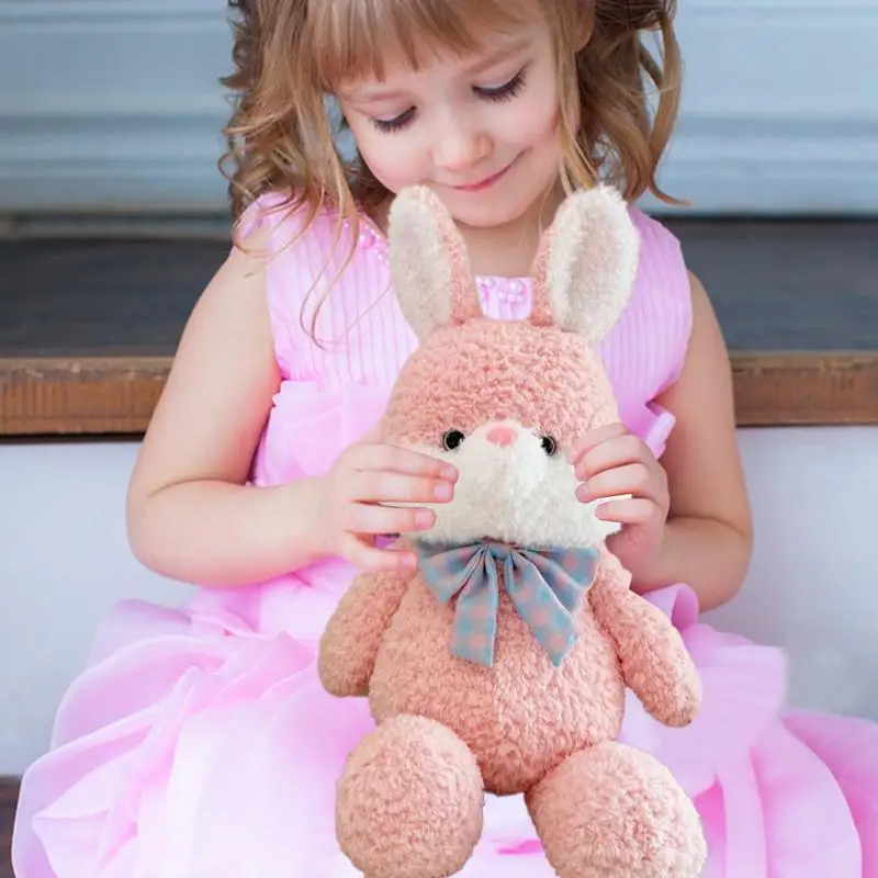 Conejo de peluche de 13 pulgadas, Animal realista, conejo de peluche de Pascua, encantador conejito para bebé, almohada para abrazar, juguete para niños, niñas y niños