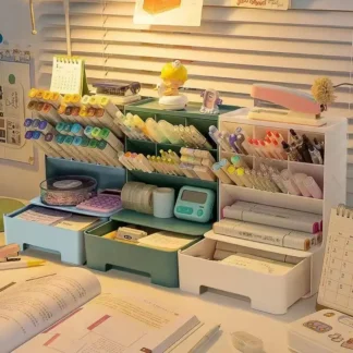 Accesorios de escritorio de oficina de inserción oblicua, portalápices multifuncional de gran capacidad, organizador, almacenamiento de lápices, suministros escolares