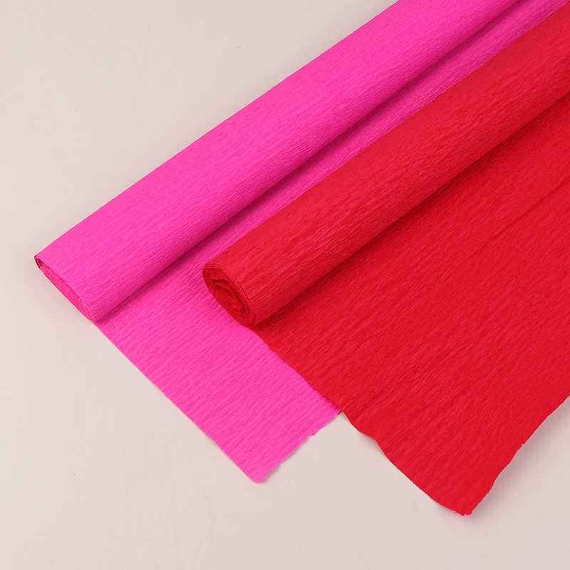 Rollo de papel crepé de colores de 50x250CM, papel crepé arrugado de Origami, manualidades DIY, flores, papel para envolver regalos, manualidades de álbum de recortes plegables