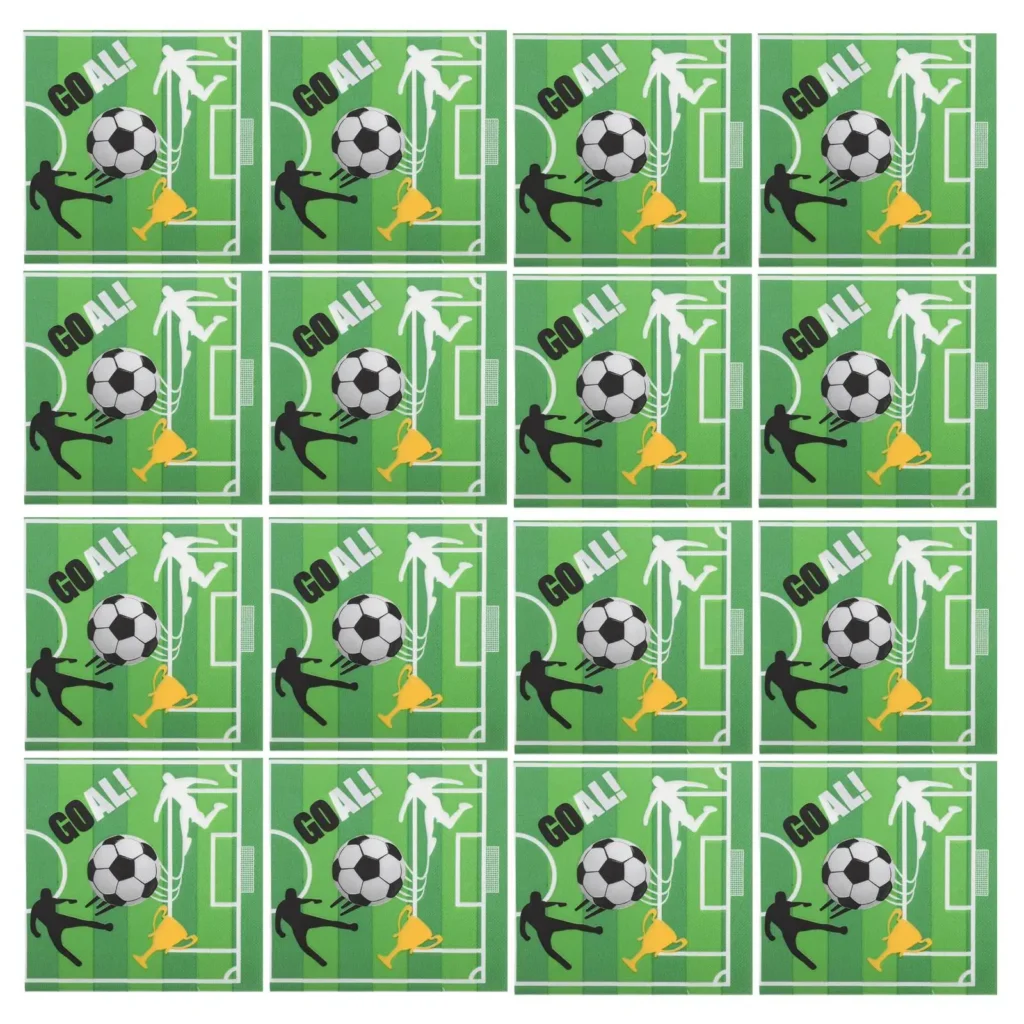 Servilletas con estampado de fútbol, servilletas de postre, accesorios para fiestas, suministros para fiestas, 20 Uds.
