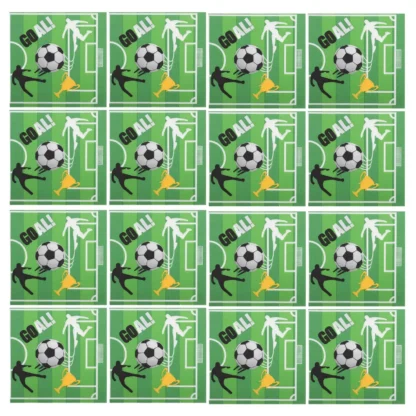 Servilletas con estampado de fútbol, servilletas de postre, accesorios para fiestas, suministros para fiestas, 20 Uds.