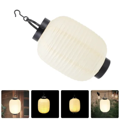 2 uds. Linternas plegables de alambre para colgar, guirnaldas de luces LED de Metal operadas en japonés