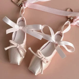 Llavero rosa para zapatos de Ballet, llavero portátil delicado y elegante, adorno de moda, abalorio único para bolso para niñas y mujeres