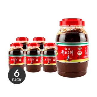 Pixian Doubanjiang-pasta de frijol fermentado de Sichuan picante, 6 paquetes, 42,32 oz * 6 paquetes