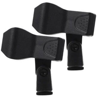 Clips de plástico para micrófono, adaptador de soporte portátil, compacto, ligero y reutilizable, accesorios universales, seguro para uso doméstico, 2 uds.