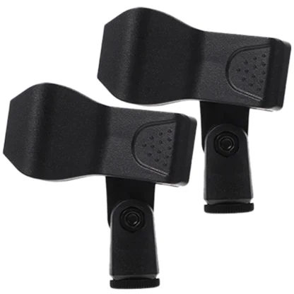 Clips de plástico para micrófono, adaptador de soporte portátil, compacto, ligero y reutilizable, accesorios universales, seguro para uso doméstico, 2 uds.