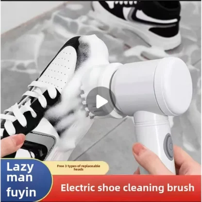 Cepillo de limpieza de zapatos eléctrico para el hogar, toallita de cuero, artefacto de lavado de zapatos automático multifunción