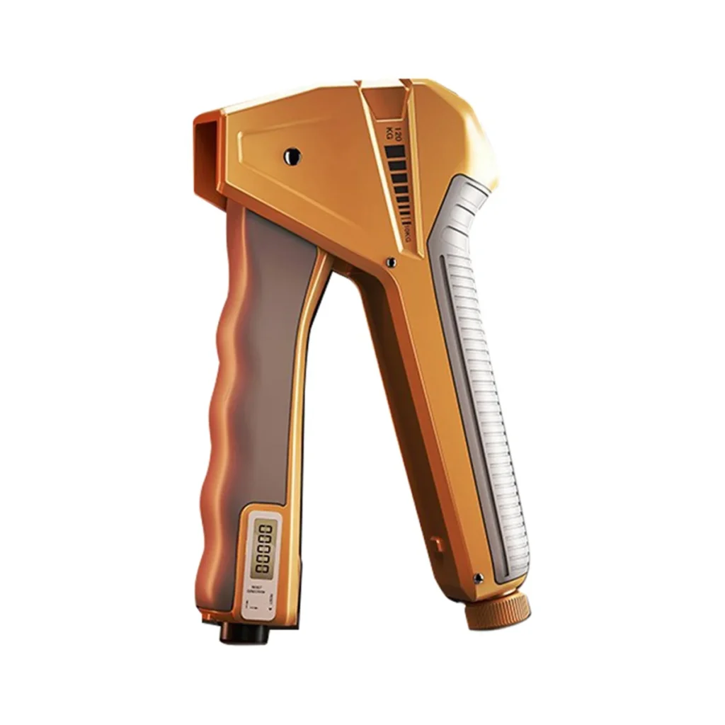 A72P 10-120Kg Fortalecedor de agarre de mano Ejercitador de dedo de resistencia Pinza de mano de conteo inteligente para construcción muscular Naranja