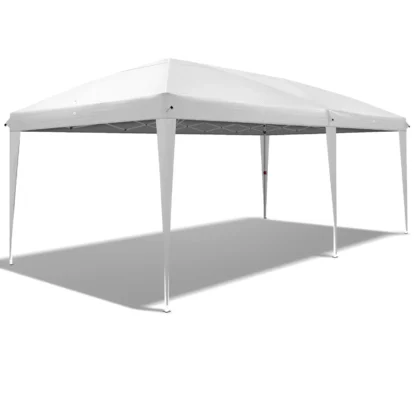 Tienda plegable impermeable de 3x6m para acampar - Refugio portátil para exteriores con bolsa de transporte - Uso doméstico, blanco
