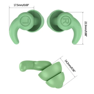 Tapones de silicona para los oídos con reducción de ruido, protectores para los oídos, aíslan el ruido para dormir, funcionan fácilmente