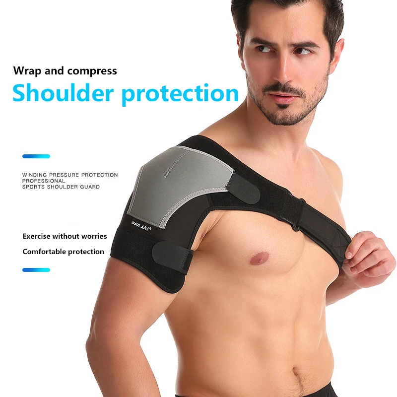 Soporte de hombro con almohadilla de presión, soporte de hombro ajustable para manguito rotador rasgado, tendinitis, dislocación, Bursitis de articulación de CA