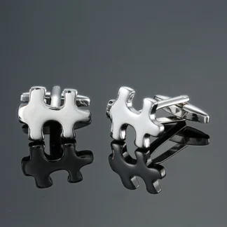 Gemelos de camisa francesa para hombre, material de cobre, gemelos en forma de rompecabezas, accesorios de ropa de moda, venta al por mayor